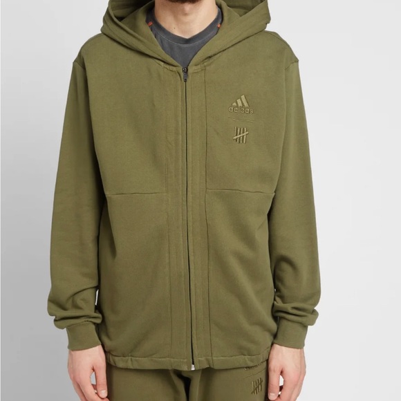 ADIDAS CONSORTIUM X UNDEFEATED FULL ZIP LOGO HOODY Men’s Sz Medium